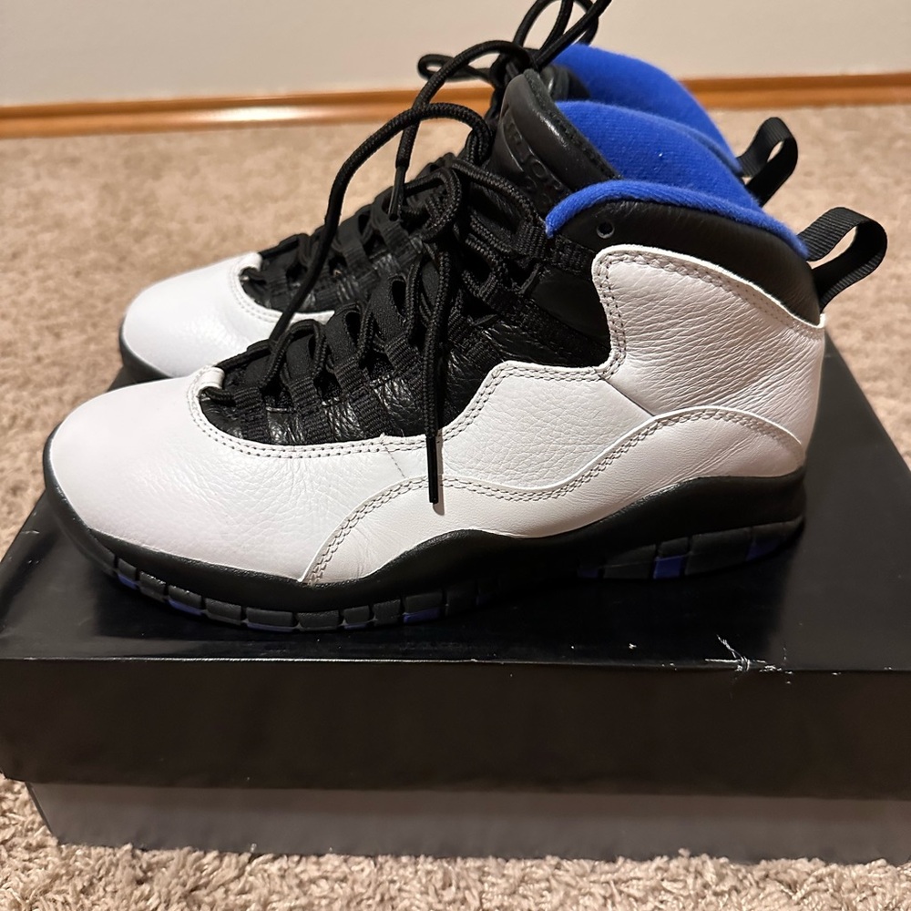 Air Jordan Retro 10 Black White Blue Sneakers